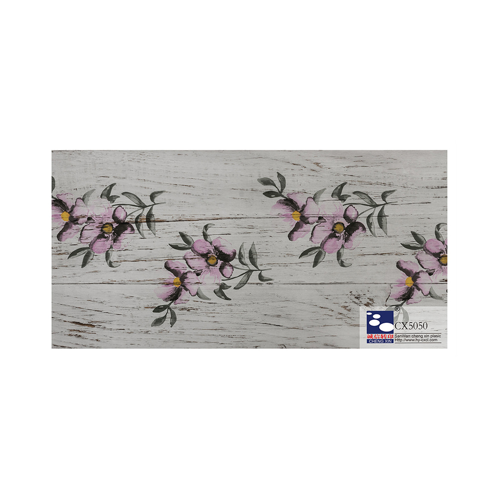 Lámina de estampado en caliente de mármol de varios colores con diferentes flores impresas para el panel CX5050