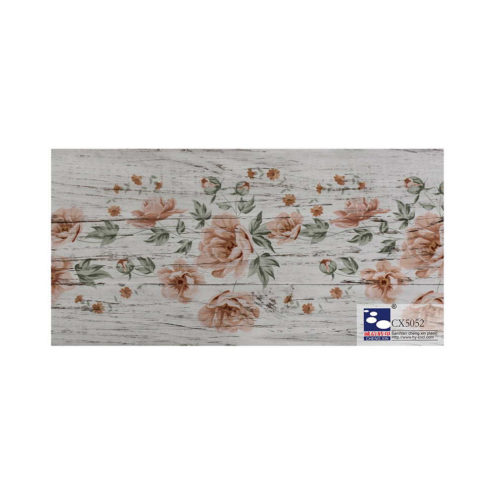 Lámina de estampado en caliente de mármol de precio bajo decorativa de moda láser simple para panel CX5052