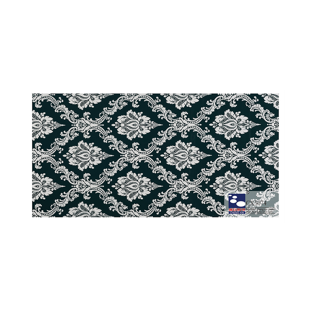 Lámina de estampación en caliente de mármol de PVC de diseño Popular decorativo de precio barato para Panel CX5074