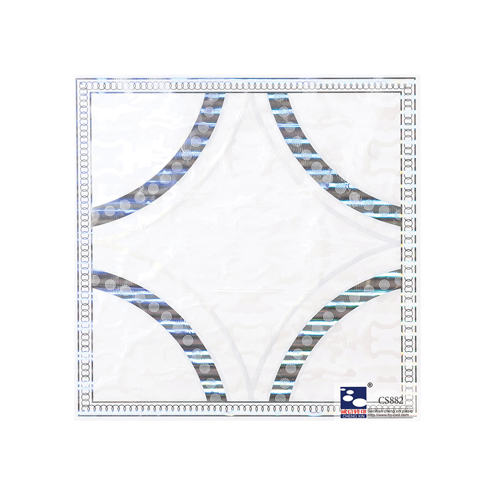 Hermosa lámina de estampado en caliente de transferencia de calor de diseño barato para tablero de Panel de Pvc CS882