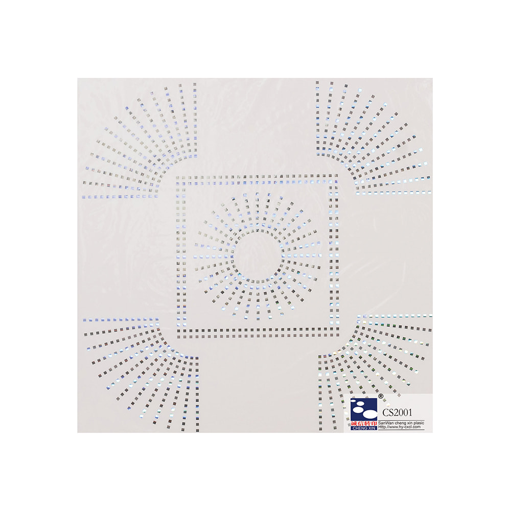 La fábrica proporciona una lámina de estampación en caliente de buena calidad de nuevo diseño de lujo para el panel de PVC CS2001