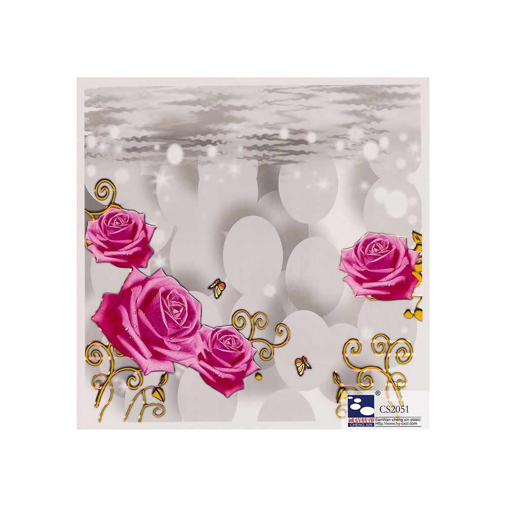 Lámina de estampado en caliente de diferentes diseños para techo de PVC de 606 mm de ancho CS2051