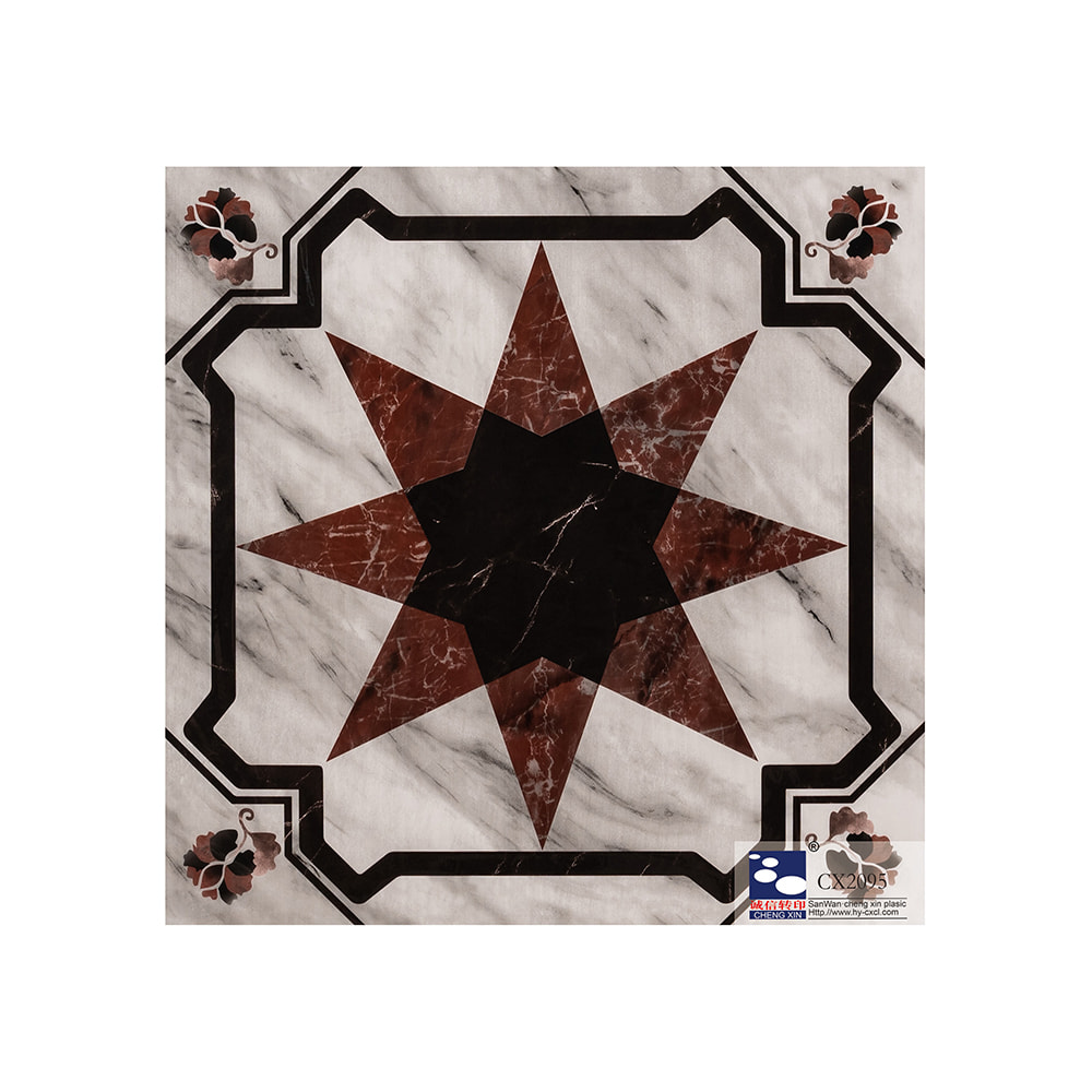 Precio de venta caliente Diseño popular de mármol Lámina de estampado en caliente para panel de pared de PVC CX2095