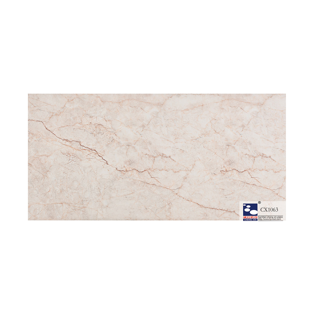 Lámina de estampado en caliente de mármol barata decorativa de gran oferta utilizada para el panel de PVC CX1063