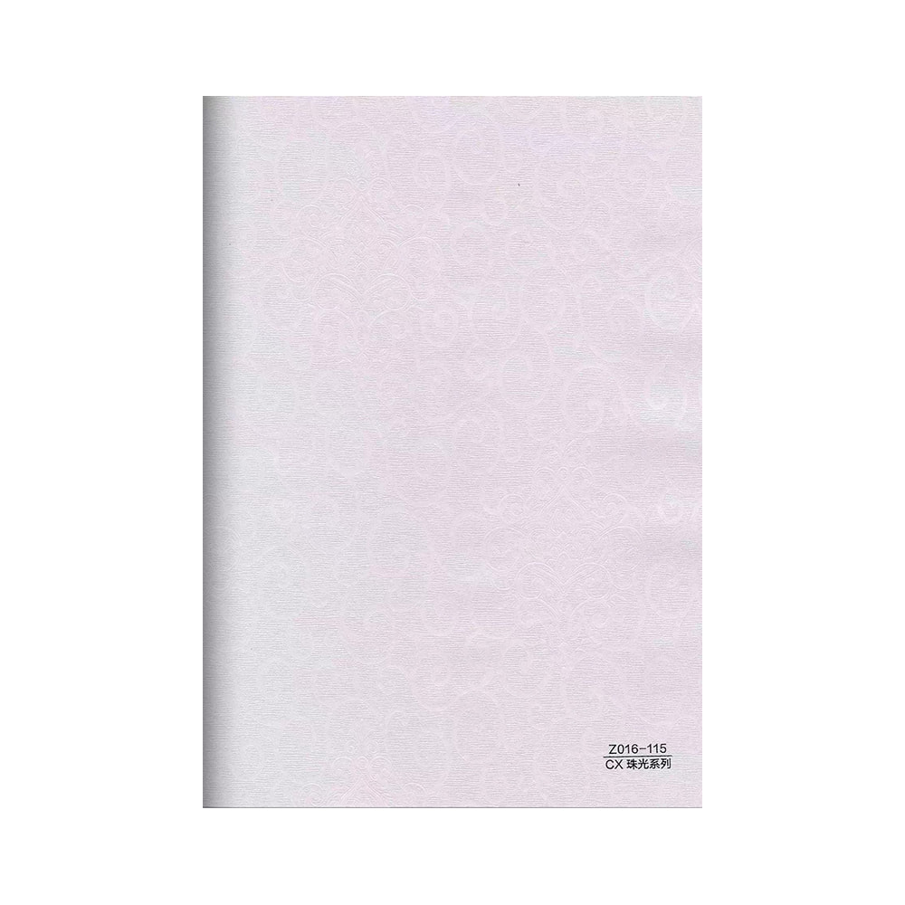 Papel pintado de PVC de lámina de película brillante de precio preferencial para soporte de panel de PVC Servicio de capacitación en el sitio Z016-115